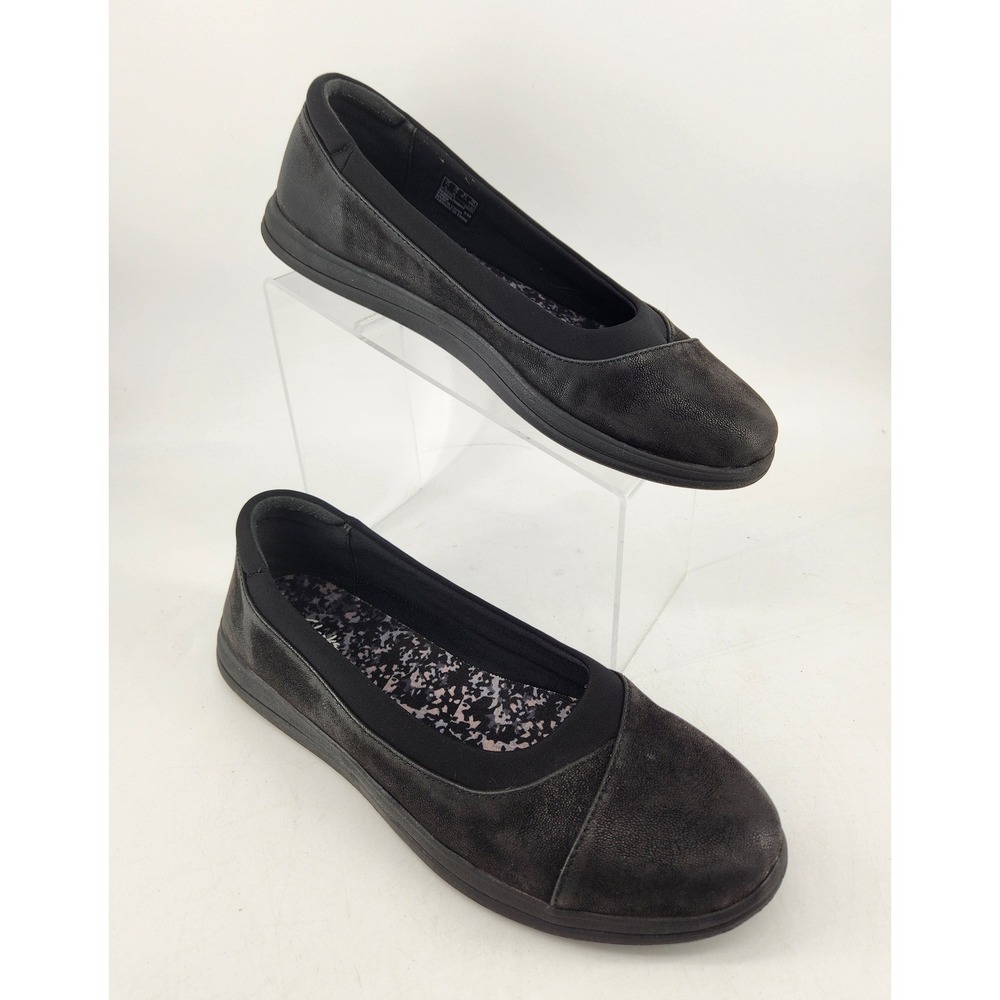 Clarks Cloudsteppers Breeze Ayla Ballet Flats Womens 10 Black Slip On‎ Comfort